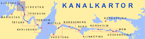Göta kanal: Lyrestad - kartor