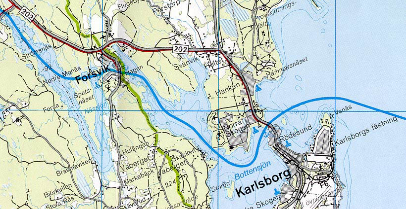 Göta kanal: Karlsborg-Rödesund, kartor